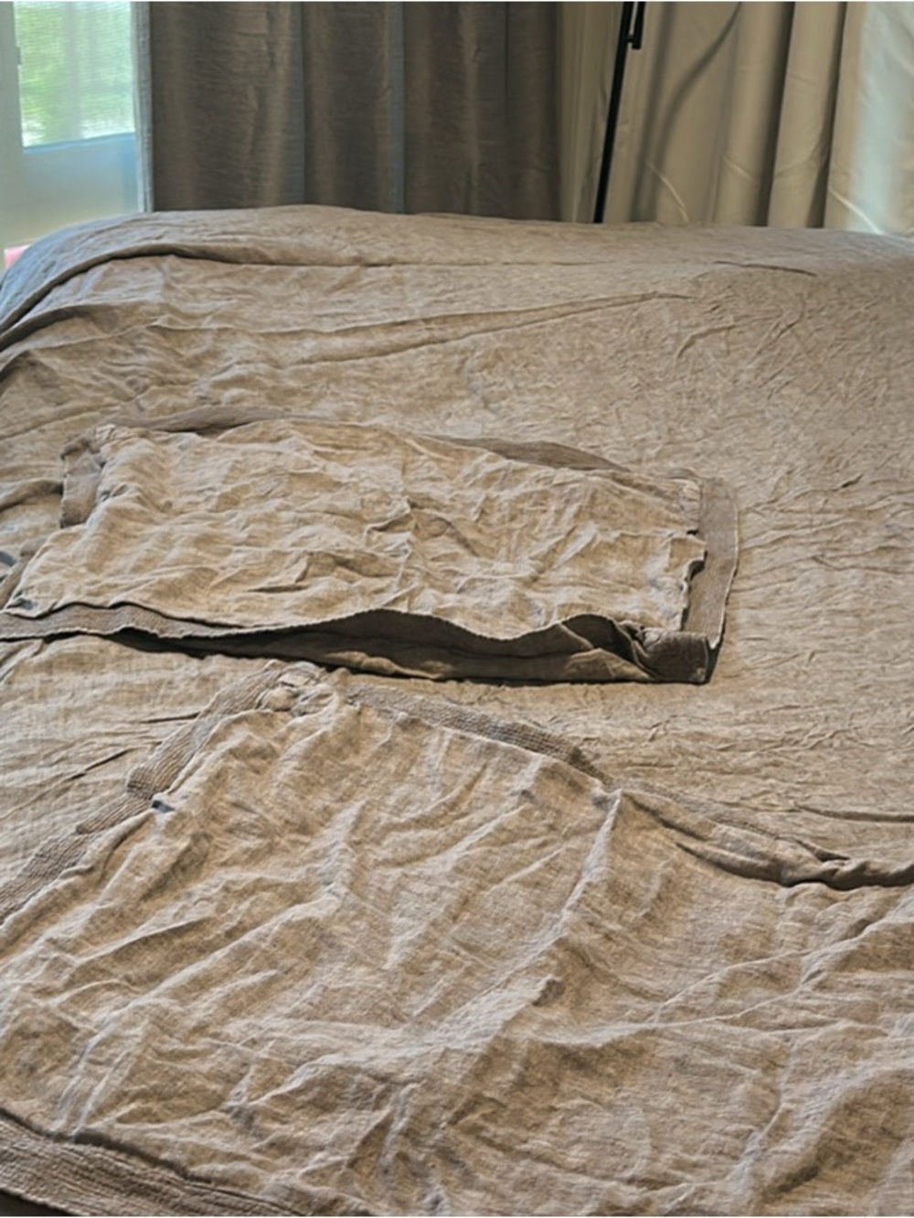 Linen-Look Taupe Duvet Cover Set